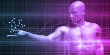 Bir molekül tutan bilim adamı