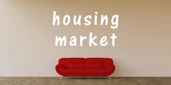 El mercado de la vivienda como concepto — Foto de Stock