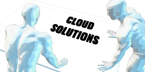 Cloud lösningar diskussion — Stockfoto