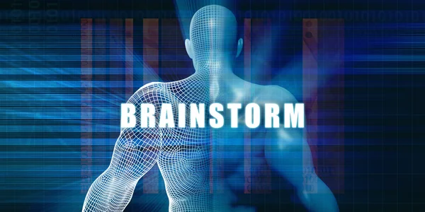 Brainstorm futurisztikus fogalma — Stock Fotó