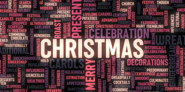 Kerstachtergrond Met Feestviering Merry Concept — Stockfoto