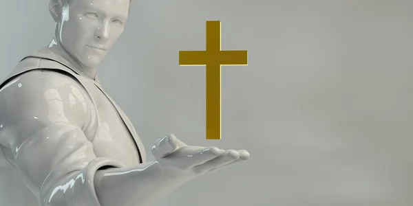 Християнська Релігія Людина Віри Концепція — стокове фото