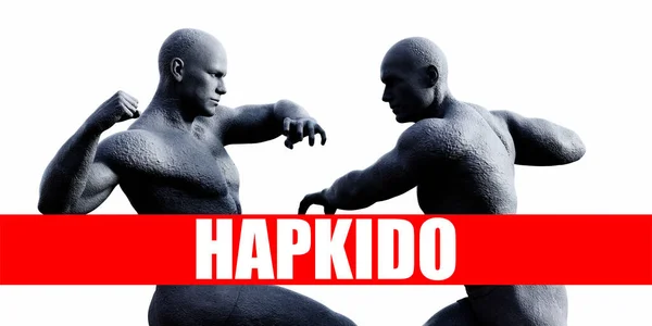 Hapkido Klasy Walki Sportowe Tle — Zdjęcie stockowe