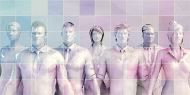 Temiz Arkaplan Üzerinde Yaratıcı Pazarlama Soyut Kavramı