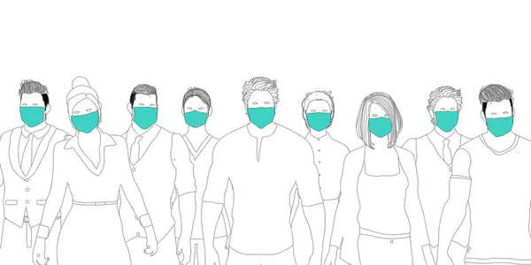 Trabajadores Salud Que Usan Máscara Quirúrgica Industria Salud —  Fotos de Stock