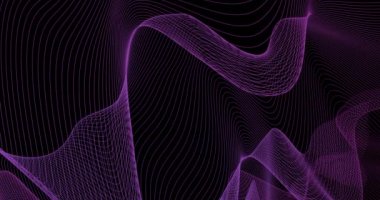 Siyah ve Mor Neon Arkaplanda Enerji Dalgalanması