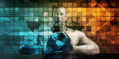 Küresel Çözüm Geliştirme Merkezi İş Konsepti