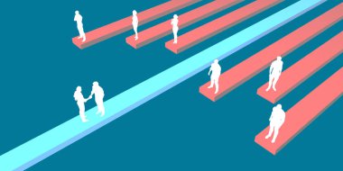 Başarılı Satış Kişi Konseptiyle Satışlar Büyüme Çizelgesi