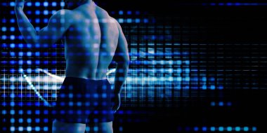 Tıbbi Anatomi Sanatı için İnsan Vücut Sunumu Arkaplanı