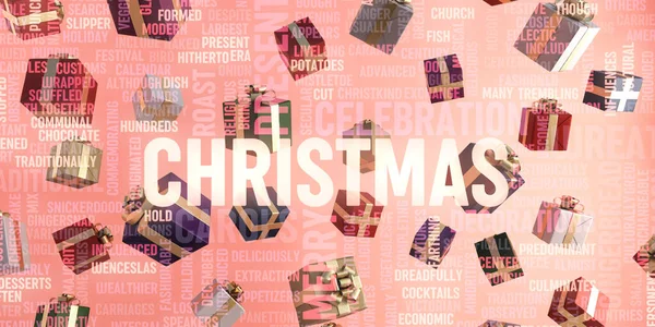 Boldog Karácsonyt Boldog Ünnepeket Üdvözlőkártyaként — Stock Fotó