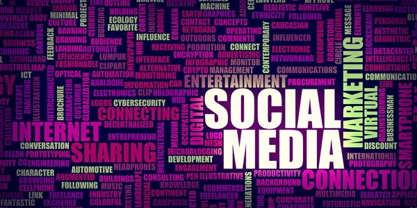 Hintergrund Des Geschäftskonzepts Social Media Technology — Stockfoto