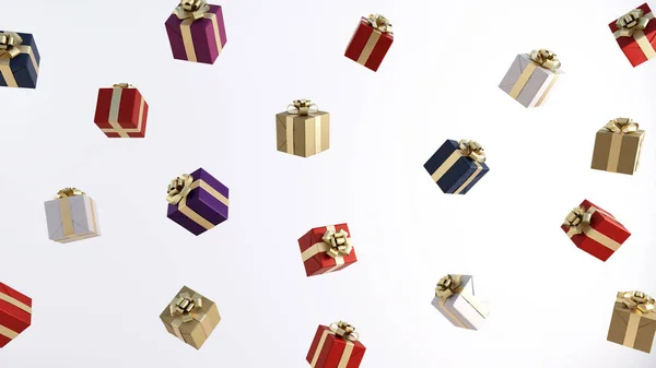 Buon Natale Vendite Con Scatole Regalo Caduta Marketing — Foto Stock