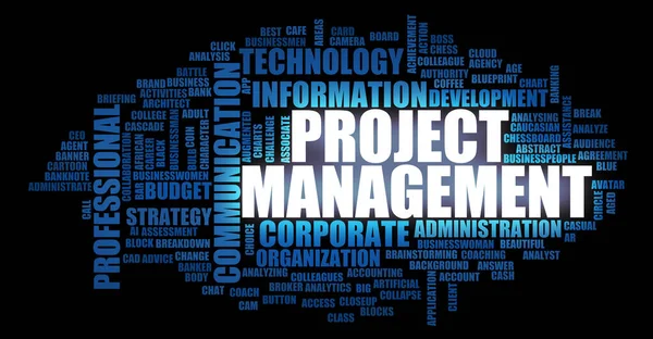 Projectmanagement Als Bedrijfsstrategie Concept Achtergrond — Stockfoto
