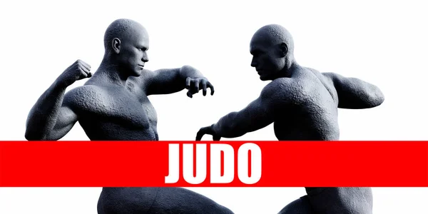 Judo Klasy Walki Sportowe Tle — Zdjęcie stockowe