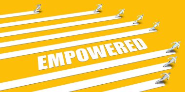 Sarı Üzerinde Çalışan İş Adamları Konsepti