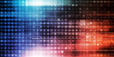 Bir şirket sistemindeki veri ağı sanat olarak gösterilir