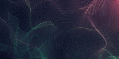 Geometrik Parlak Çizgi ya da Çizgilerle Kablo Çerçevesi