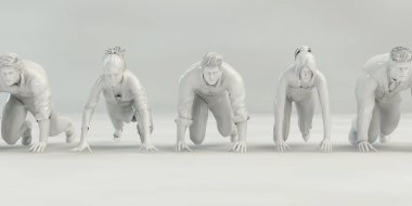 Motivasyonlu Profesyonel İş Ekibi Birlikte Çalışıyor