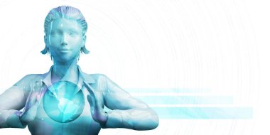 İş kadını sunumu Soyut Arkaplan Kopyalama Arkaplanı