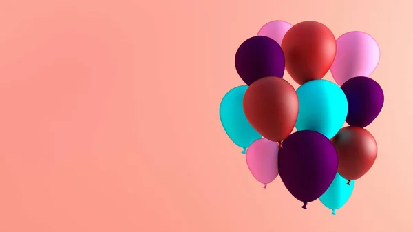 Creative Balloon Abstract Indoor Celebration Background — Stock Photo, Image