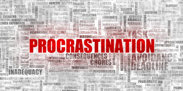 Procrastination Lazy Procrastinator Concept Samenvatting Achtergrond — Stockfoto