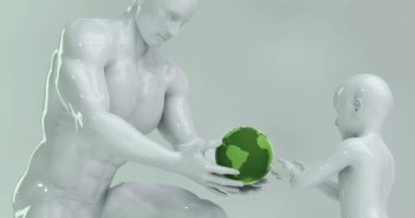 Baba çocuğuna bilgelik verdi.