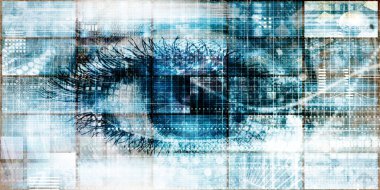 Veri Güvenliği Merkezi Teknoloji Analizi Soyut Arkaplan