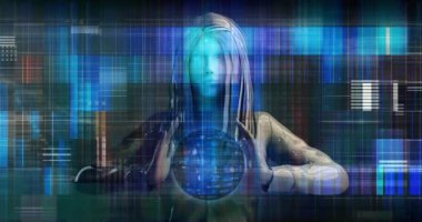 Holografik Arayüz Akıllı Şehir Ekranı Navigasyon Kavramı