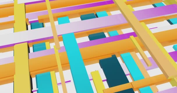 Gaming Retro Hintergrund mit Pixel Platformer Konzeptkunst — Stockvideo