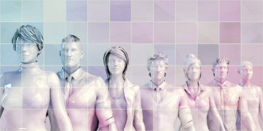 Dijital Konsept Ağ Sanatı ile Teknoloji Başlangıç Arkaplanı