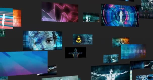 Multimedia-Verfolgung und wettbewerbsfähige Analyse der Unterhaltungstechnologie — Stockvideo