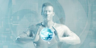 Orta Doğulu İşadamı Dijital Çözümler Teknolojisi Sanatı Kullanıyor