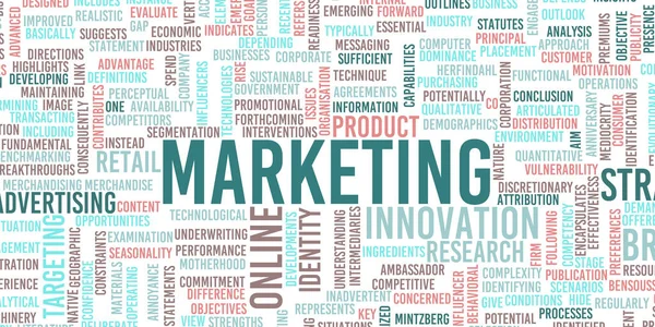 Marketing Online Como Concepto Creativo Publicidad Redes Sociales — Foto de Stock