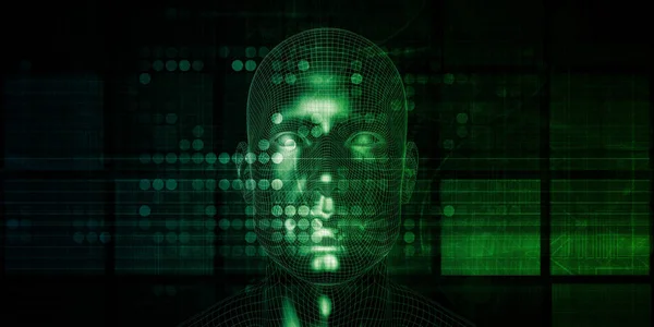 Evolución Inteligencia Artificial Con Conciencia Digital Como Concepto Técnico — Foto de Stock