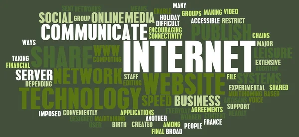 Internet Word Cloud — Stock Photo, Image