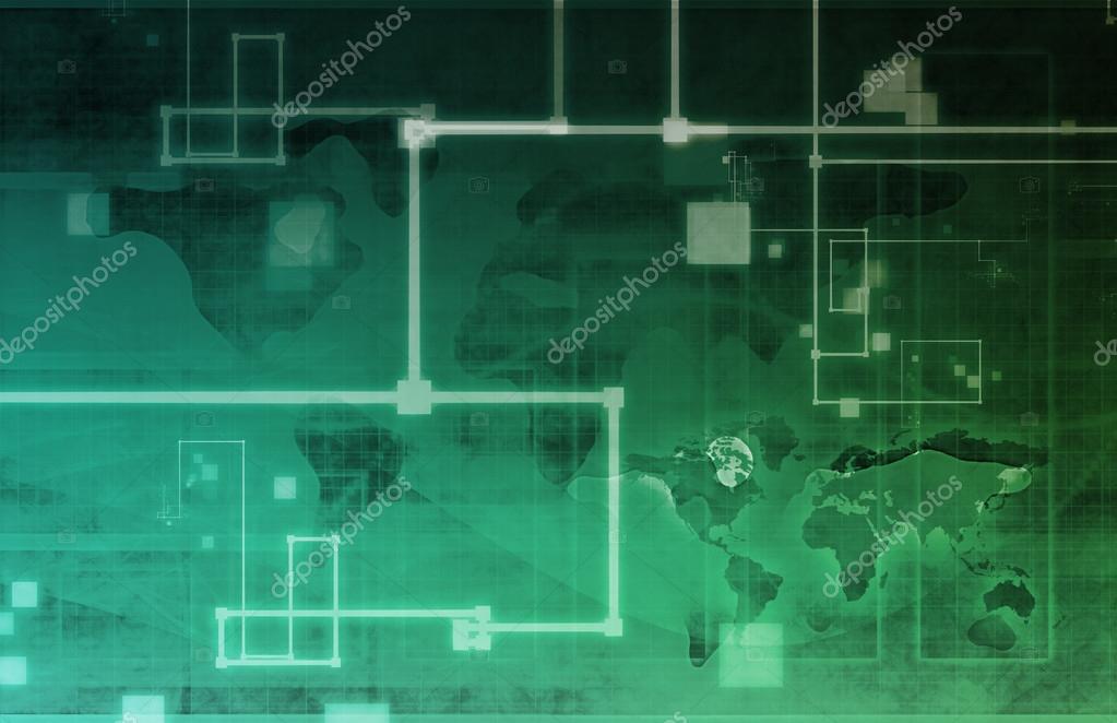 Red global fotografía de stock © kentoh 55221799 Depositphotos