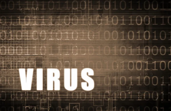 Sfondo di allarme virus — Foto Stock