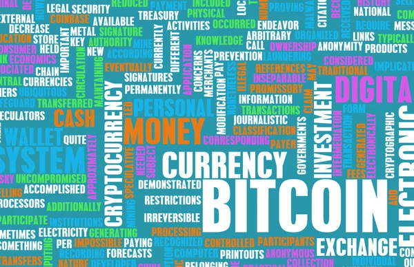 Bitcoins als Währungskonzept — Stockfoto