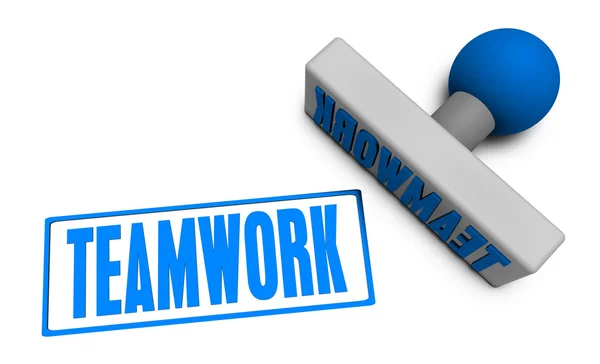 Teamwerk stempel — Stockfoto