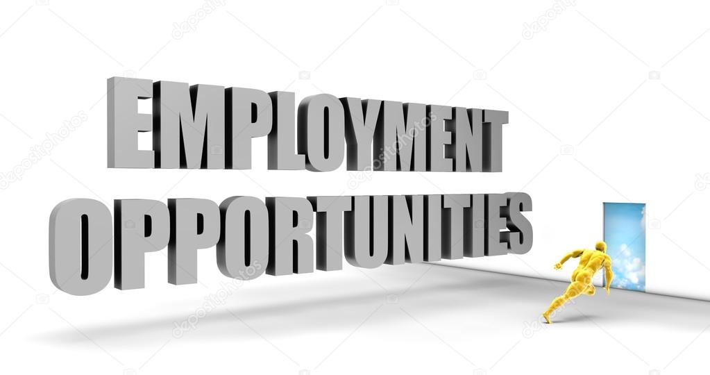 Employment opportunities 3d inscription