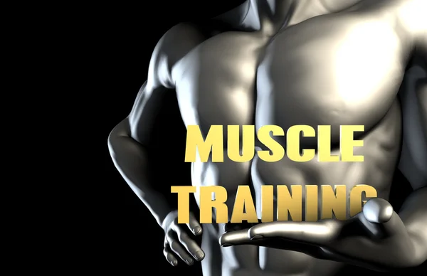 肌肉训练 — 图库照片