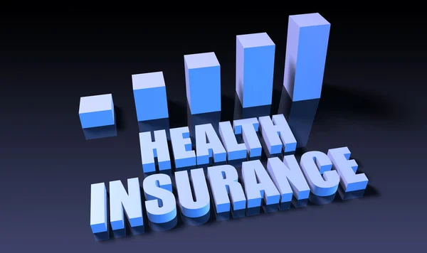 Blue health insurance graph — Stock Photo, Image