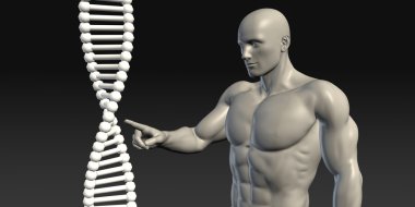 DNA sarmalının yapısı işaret eden bilim adamı
