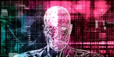 Sanal Grafik Konsepti Olarak Dijital Soyut Arkaplan