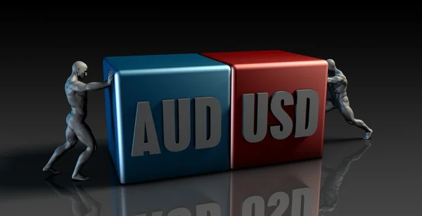 Aud Usd Valutapaar — Stockfoto