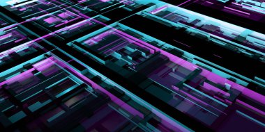 Mühendislik Planı Fütürist Dijital Arkaplan Elementlerini Ortaya çıkardı