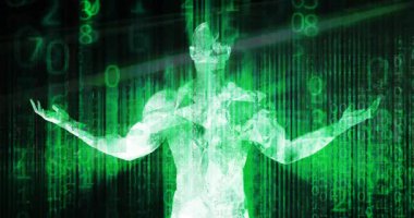 Gelecekçi Sanal Gerçeklik Arkaplanı veya VR AR XR Kavramı