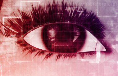 Security Scanning an Iris or Retina clipart