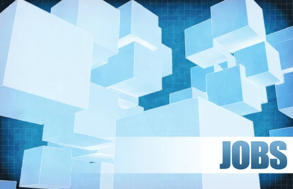 Jobs on Futuristic Abstract — Stock Photo, Image