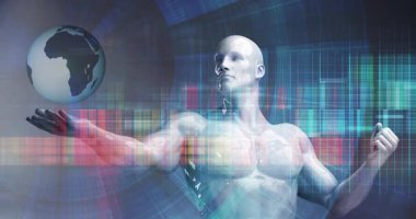 Şirket dijital dönüşümü için iş teknolojisi arka planı